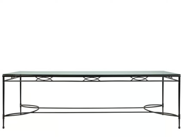AMALFI GRANDE GLASS - Rectangular Glass and Stainless Steel dining table by JANUS et Cie - view 3